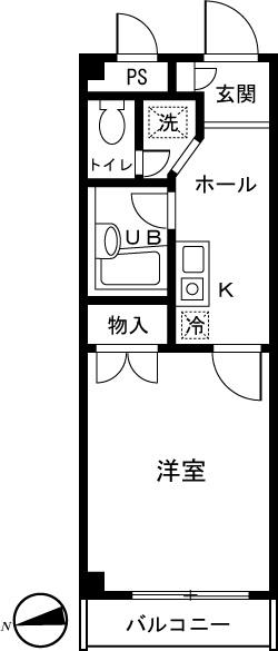 ジュネスシオン(1K/2階)の間取り写真