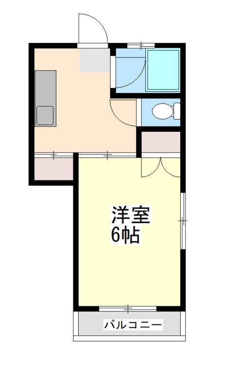 M&Mビル(1K/3階)の間取り写真