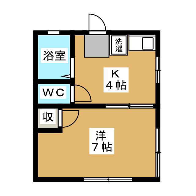 マシモハイツ(1K/1階)の間取り写真