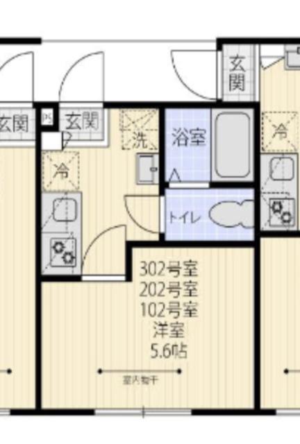 ステラ西小岩(1K/3階)の間取り写真