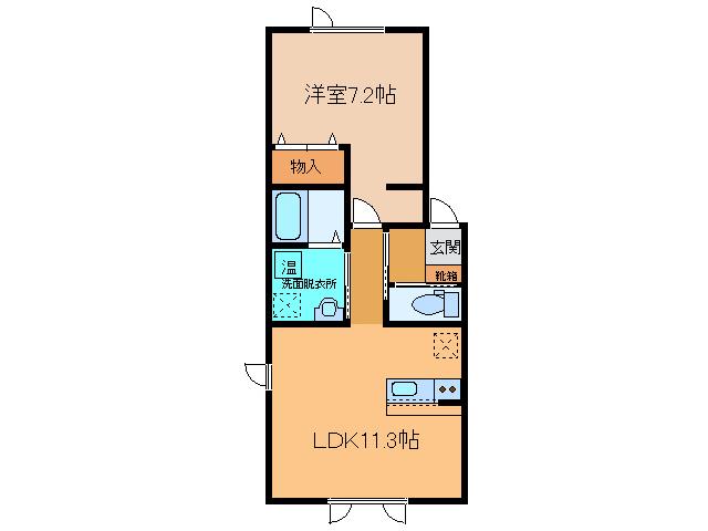 エスペランサVIII(1LDK/1階)の間取り写真