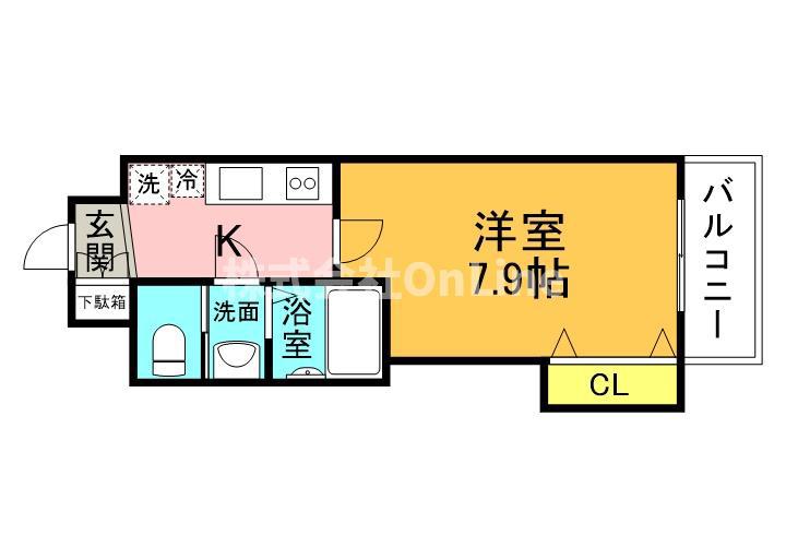 LUXE今里(1K/6階)の間取り写真