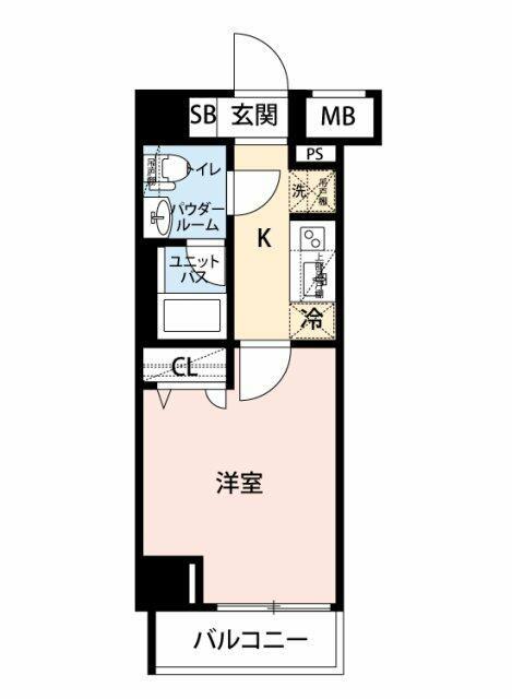 SQUARE CITY YOKOHAMA YAMATE(1K/4階)の間取り写真