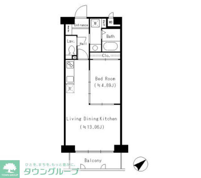 ルーエ千種(1LDK/2階)の間取り写真