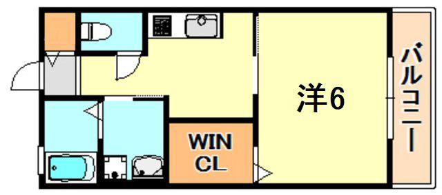 ADELHEIDII(1K/2階)の間取り写真