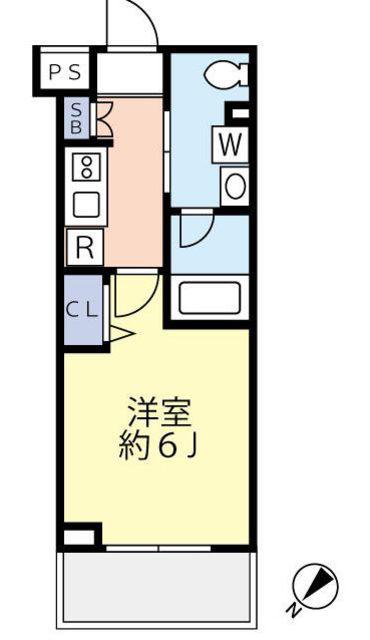 スカイコートパレス大田鵜の木(1K/3階)の間取り写真