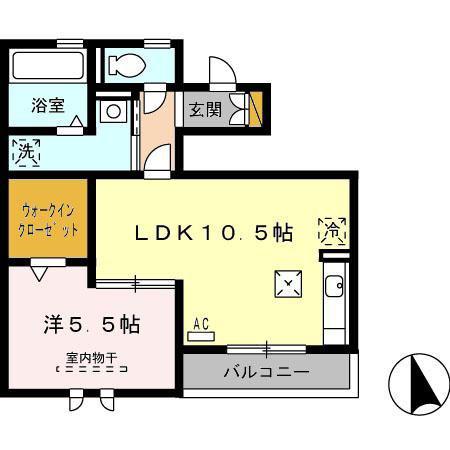ロイヤルテラス(1LDK/1階)の間取り写真