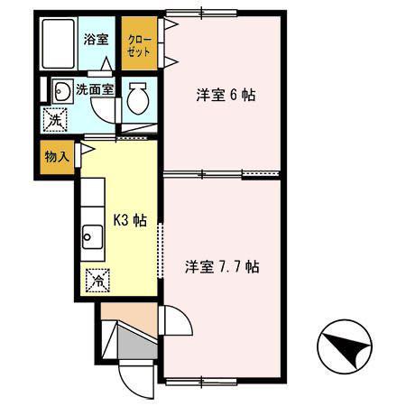 イーグル今5号館(2K/1階)の間取り写真