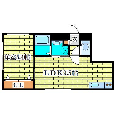 ル・フォート清田III(1LDK/4階)の間取り写真