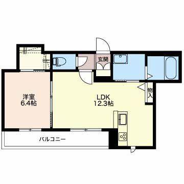 マストタウン神道寺(1LDK/3階)の間取り写真