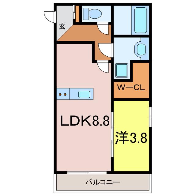  スマイルアパート相生(1LDK/1階)の間取り写真