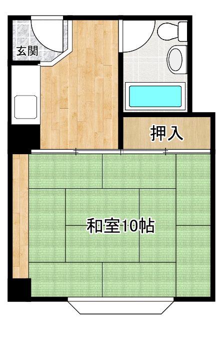 琵琶湖プラザ(ワンルーム/8階)の間取り写真