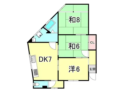 シティハウス(3DK/3階)の間取り写真