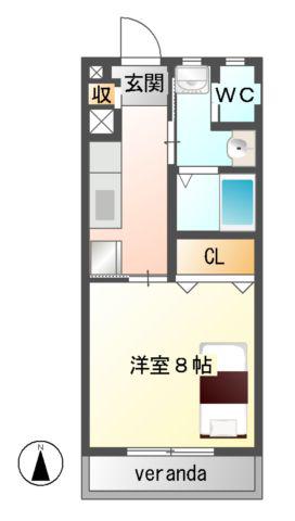 コーポ エル(1K/3階)の間取り写真