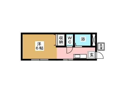 ファミーユよしむら(ワンルーム/2階)の間取り写真