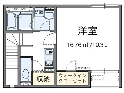 レオネクストヤマキII(1K/2階)の間取り写真
