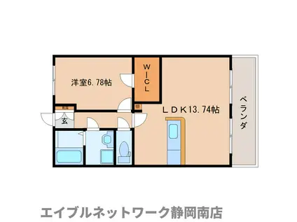 サウス COURT(1LDK/3階)の間取り写真