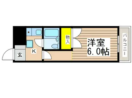 平岡マンション(1K/1階)の間取り写真