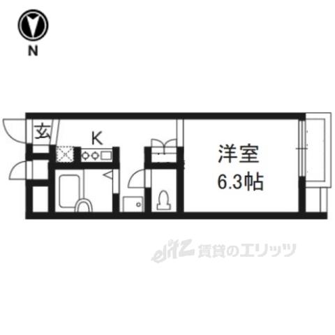 レオパレスル・ブランシェ(1K/1階)の間取り写真