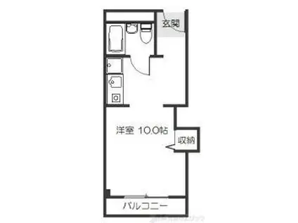 山崎第8マンション(1DK/2階)の間取り写真