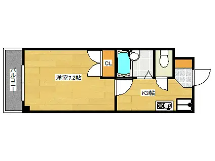 大村ビル(1K/4階)の間取り写真