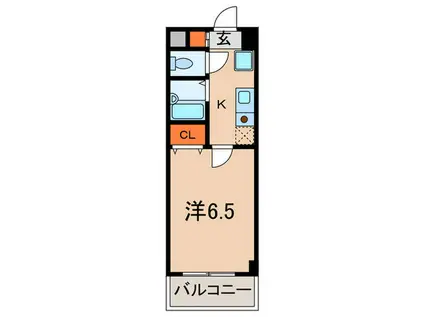エクレール六甲(1K/1階)の間取り写真