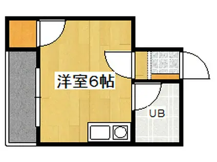 ラッキーコーポ南林寺(ワンルーム/3階)の間取り写真