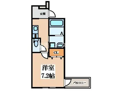 フジパレス八戸ノ里II番館(1K/1階)の間取り写真