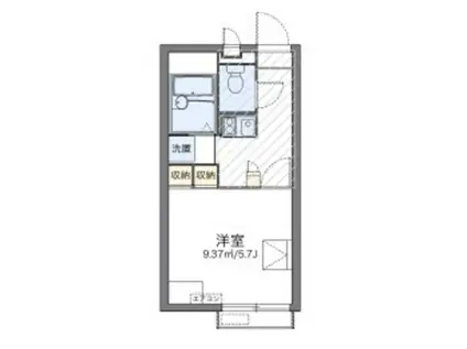 レオパレスアルカネット(1K/2階)の間取り写真