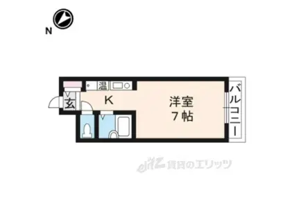 エミネンスコート瀬田(1K/2階)の間取り写真