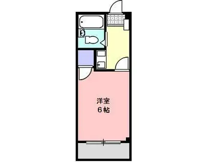 スズカ三木(1K/2階)の間取り写真