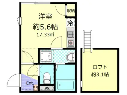 ベステージ大船III(ワンルーム/2階)の間取り写真