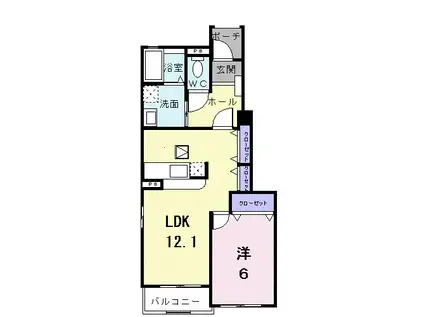 フルハウス A(1LDK/1階)の間取り写真