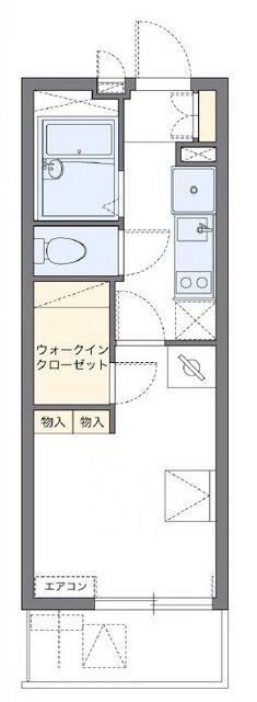 レオパレスヒルトップ 壱番館(1K/2階)の間取り写真