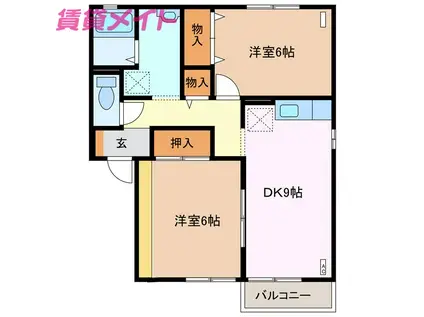 メゾンコケットI(2DK/2階)の間取り写真
