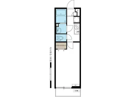 リブリ・武蔵浦和(1K/1階)の間取り写真