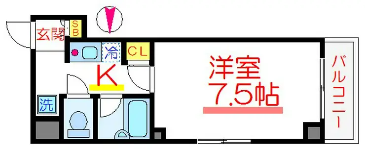 プラティークメゾン 5階階 間取り