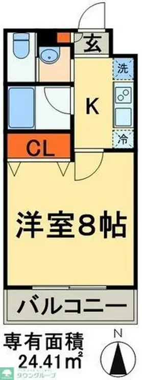 プラージュ美浜 2階階 間取り