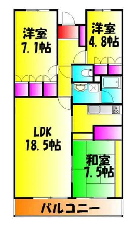 アーバンディラわらび 2階階 間取り