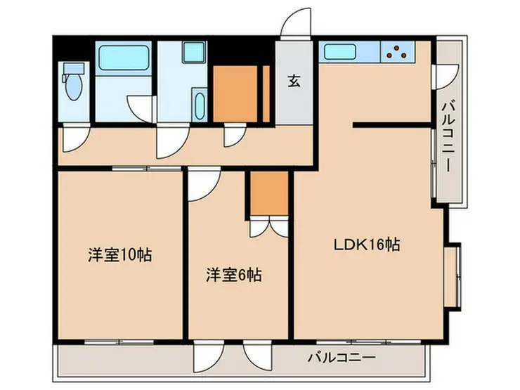 アーバングレイス 2階階 間取り