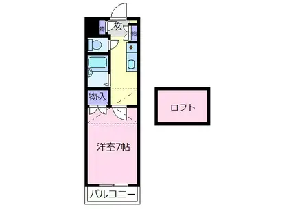 ロフティ北花田(1K/4階)の間取り写真