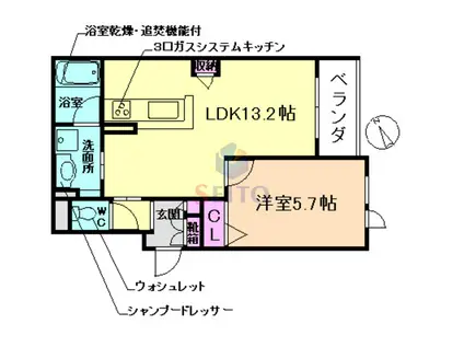 シャーメゾン・ピーノ(1LDK/2階)の間取り写真