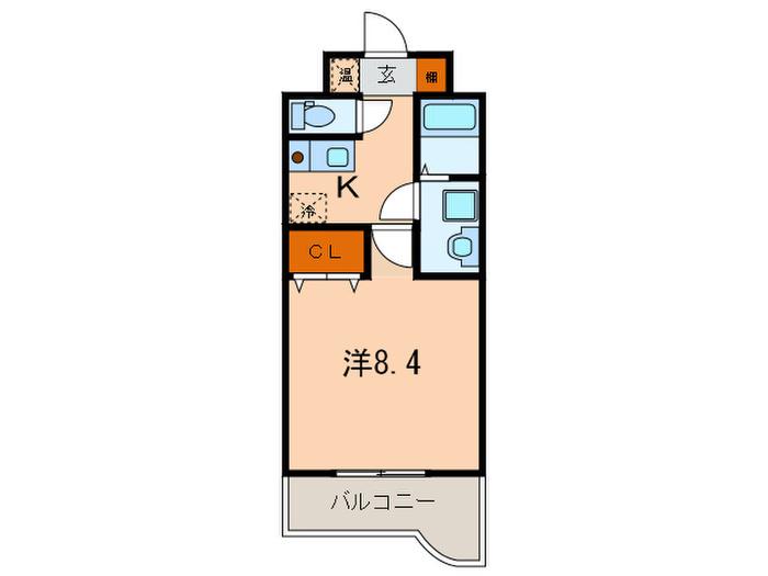 メグロ山手ビル(1K/3階)の間取り写真