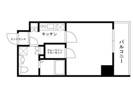 スカイコートヴィーダ五反田ウエスト(1K/11階)の間取り写真