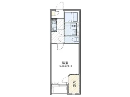ルシェル(1K/2階)の間取り写真