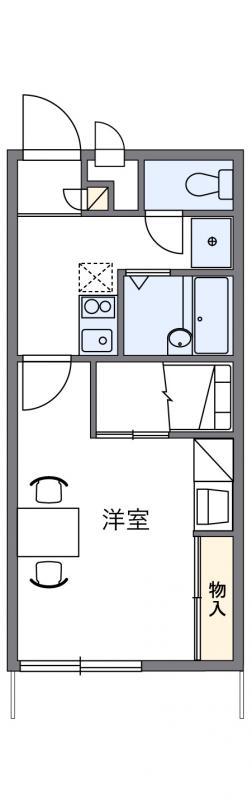 レオパレス大町(1K/1階)の間取り写真
