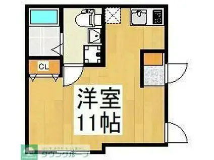 グランニール南浦和(ワンルーム/1階)の間取り写真