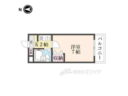 北羅マンション(1K/3階)の間取り写真