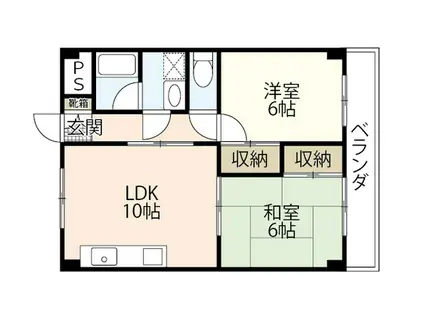 ハーシオンフルタII(2LDK/2階)の間取り写真