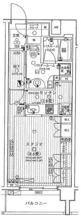 日神パレステージ代々木公園 2階階 間取り